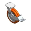 8" CC Nexus Kingpinless Swivel Caster with Built-In Brake - 4" X 4-1/2" top plate
