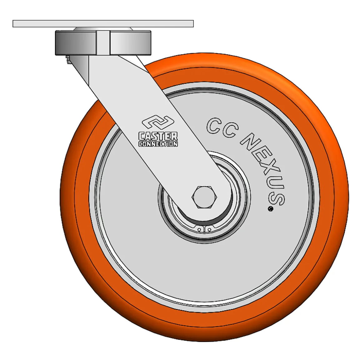 10" CC Nexus Kingpinless Swivel Caster with Extended Swivel Lead
