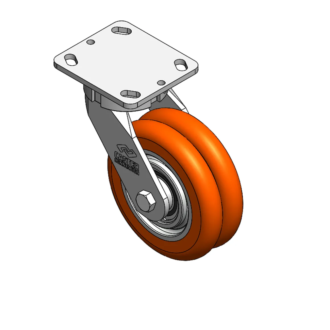 6" CC Nexus Kingpinless Swivel Caster with Extended Swivel Lead