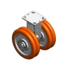 8" CC Nexus Outrigger-Style Rigid Caster - 4" X 4-1/2" top plate