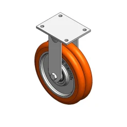 8" CC Nexus Rigid Caster - 4" X 5" top plate