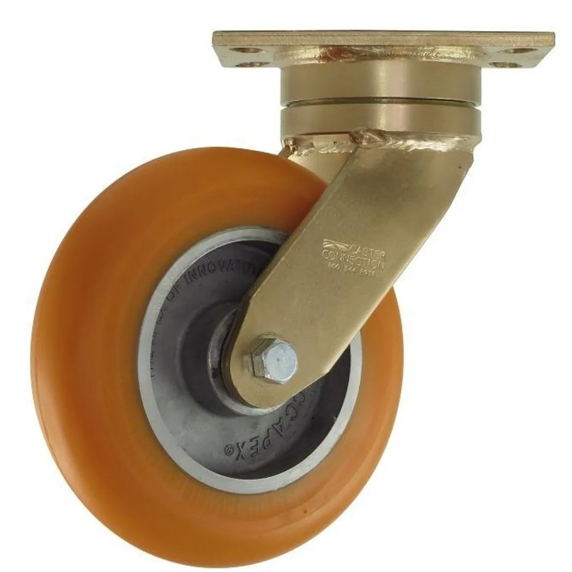 8" CC Peak Heavy Duty Maintenance-Free Swivel CC Apex Caster w/ Extended Swivel Lead