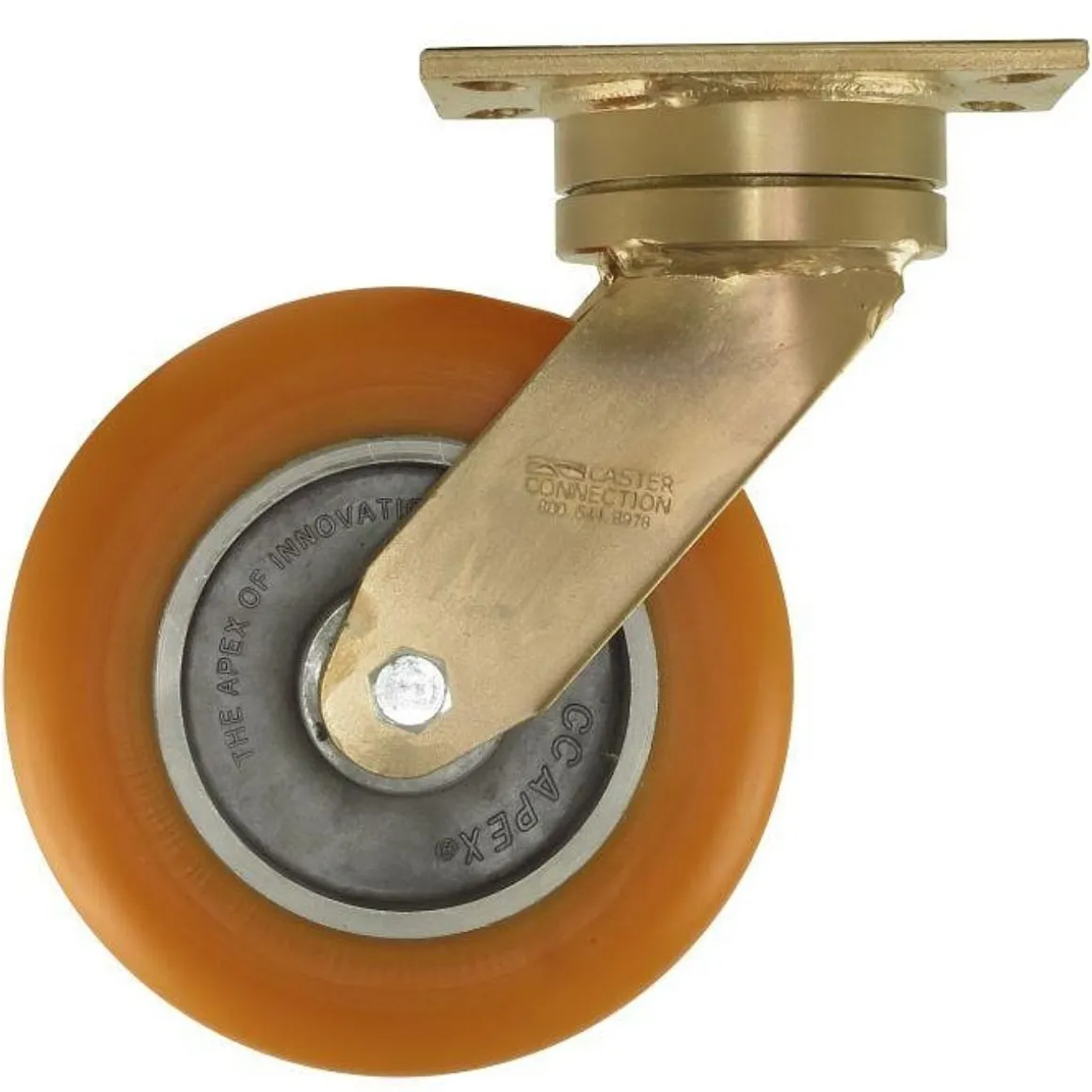 8" CC Peak Heavy Duty Maintenance-Free Swivel CC Apex Caster w/ Extended Swivel Lead