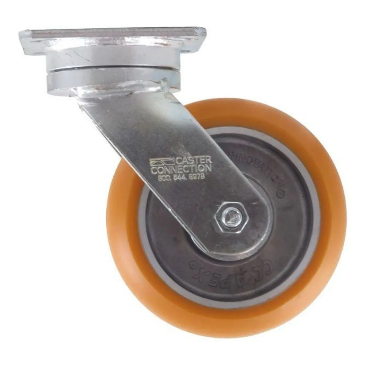 6" CC Peak Maintenance-Free Swivel CC Apex Caster w/ Extended Swivel Lead