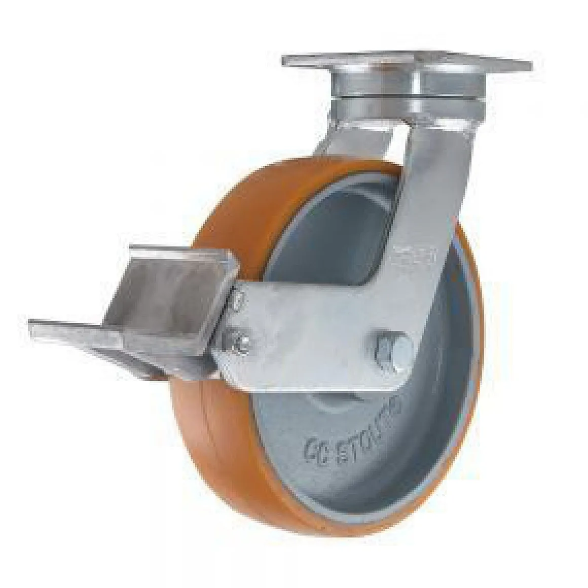 8" CC Peak Maintenance-Free Swivel CC Stout HD Caster w/ Built-In Brake
