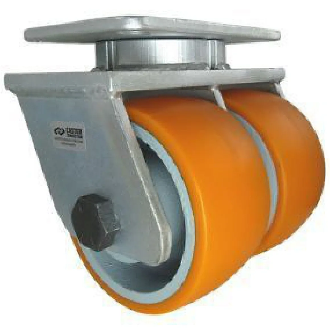 6" CC Stout HD Dual-Wheel Kingpinless Swivel Caster