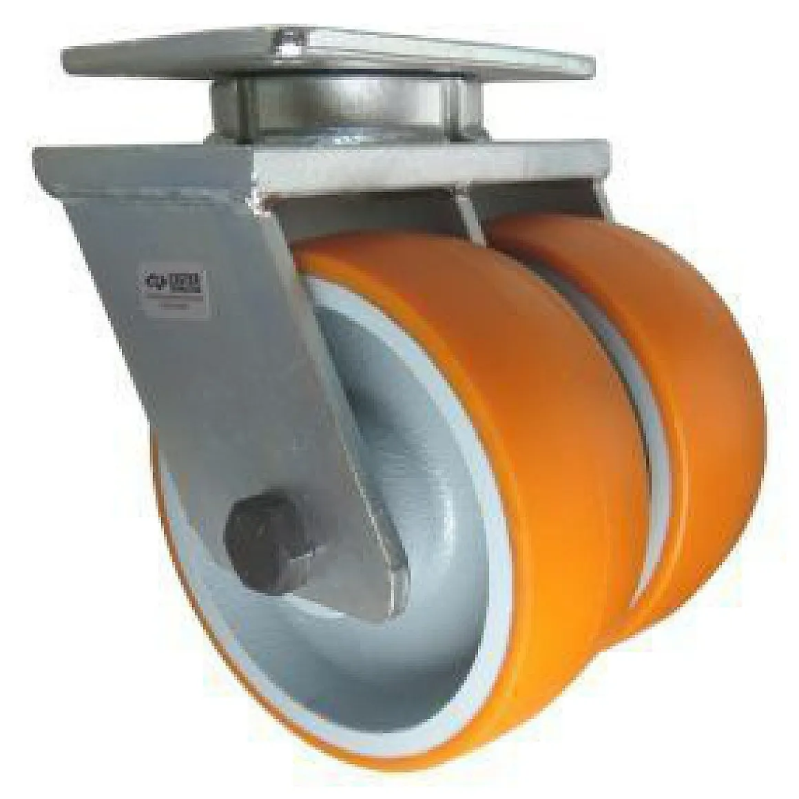 8" CC Stout HD Kingpinless Dual-Wheel Swivel Caster