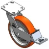8" CC Stout HD Kingpinless Swivel Caster w/ Extended Swivel Lead and Built in Brake