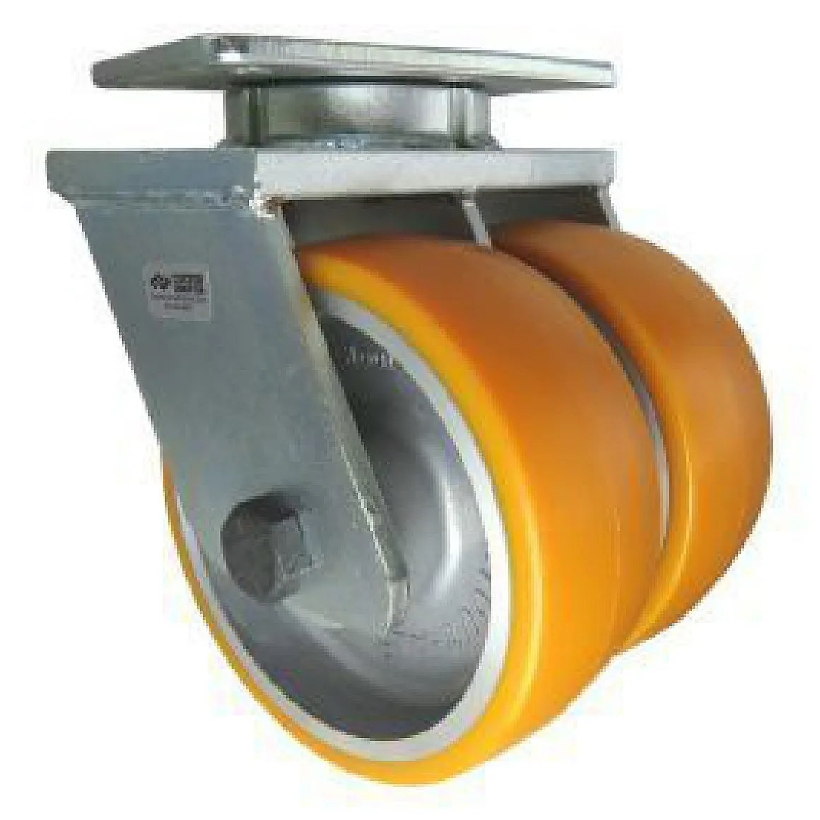 8" CC Stout Kingpinless Dual-Wheel Swivel Caster
