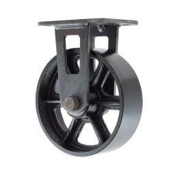 6" CC Vintage Black Cast Iron Rigid Caster