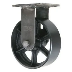 6" CC Vintage Black Cast Iron Rigid Caster