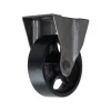 4" CC Vintage Black Cast Iron Rigid Caster