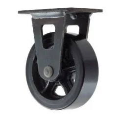4" CC Vintage Non-Marking Black Polyurethane Tread Rigid Caster