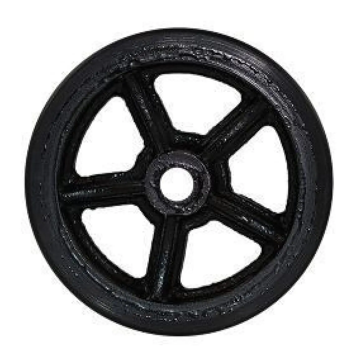 5" CC Vintage Non-Marking Black Polyurethane Tread Wheel