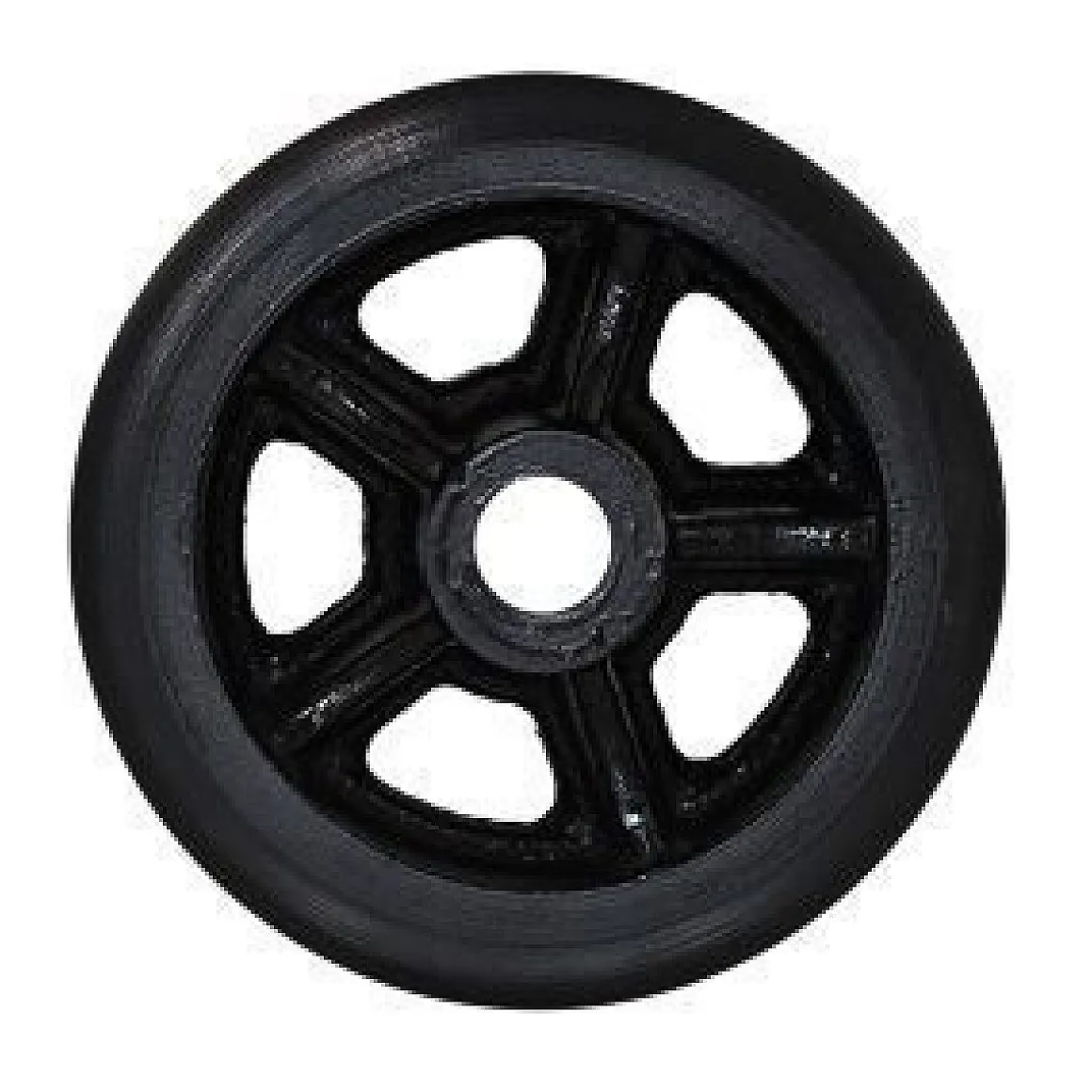 4" CC Vintage Non-Marking Black Polyurethane Tread Wheel