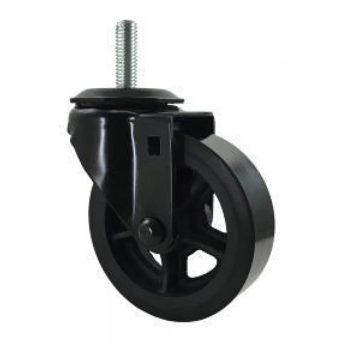 4" CC Vintage Polyurethane Tread Swivel Caster (All-Black Finish)
