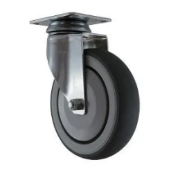 5" Chrome-Plated Thermoplastic Rubber Swivel Caster