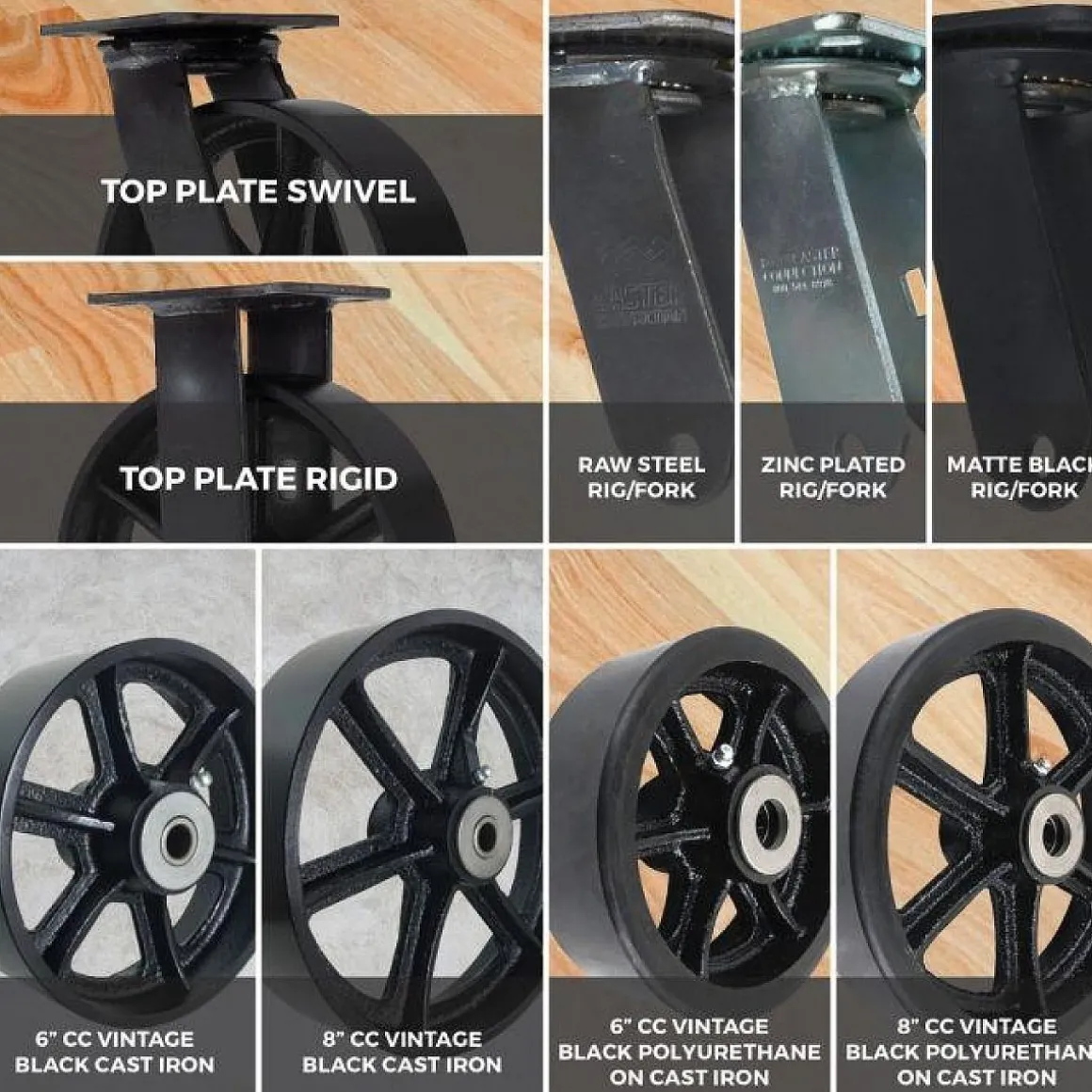 Create Your Own 6" or 8" CC Vintage Caster