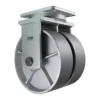 10" Dual-Wheel Cast Iron Rigid Caster