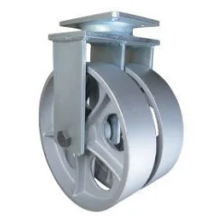 12" Dual-Wheel Cast Iron Rigid Caster
