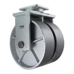 10" Dual-Wheel Cast Iron Rigid Caster