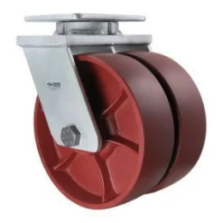 10" Dual-Wheel Crown-Tread Ductile Steel Kingpinless Swivel Caster