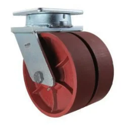 10" Dual-Wheel Ductile Steel Kingpinless Swivel Caster