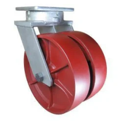 12" Dual-Wheel Ductile Steel Kingpinless Swivel Caster