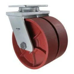 10" Dual-Wheel Ductile Steel Kingpinless Swivel Caster