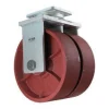10" Dual-Wheel Ductile Steel Rigid Caster