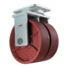 10" Dual-Wheel Ductile Steel Rigid Caster