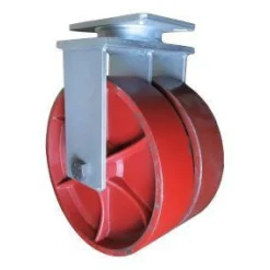 12" Dual-Wheel Ductile Steel Rigid Caster