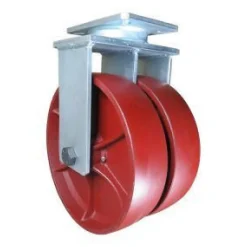 12" Dual-Wheel Ductile Steel Rigid Caster
