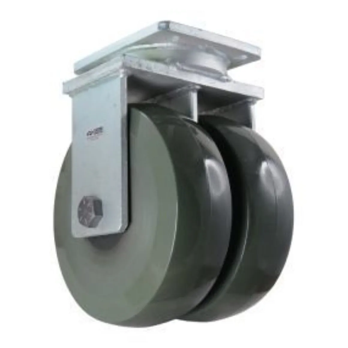10" Dual-Wheel Elastomer Rigid Caster