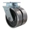 10" Dual-Wheel Forged Steel Kingpinless Swivel Caster