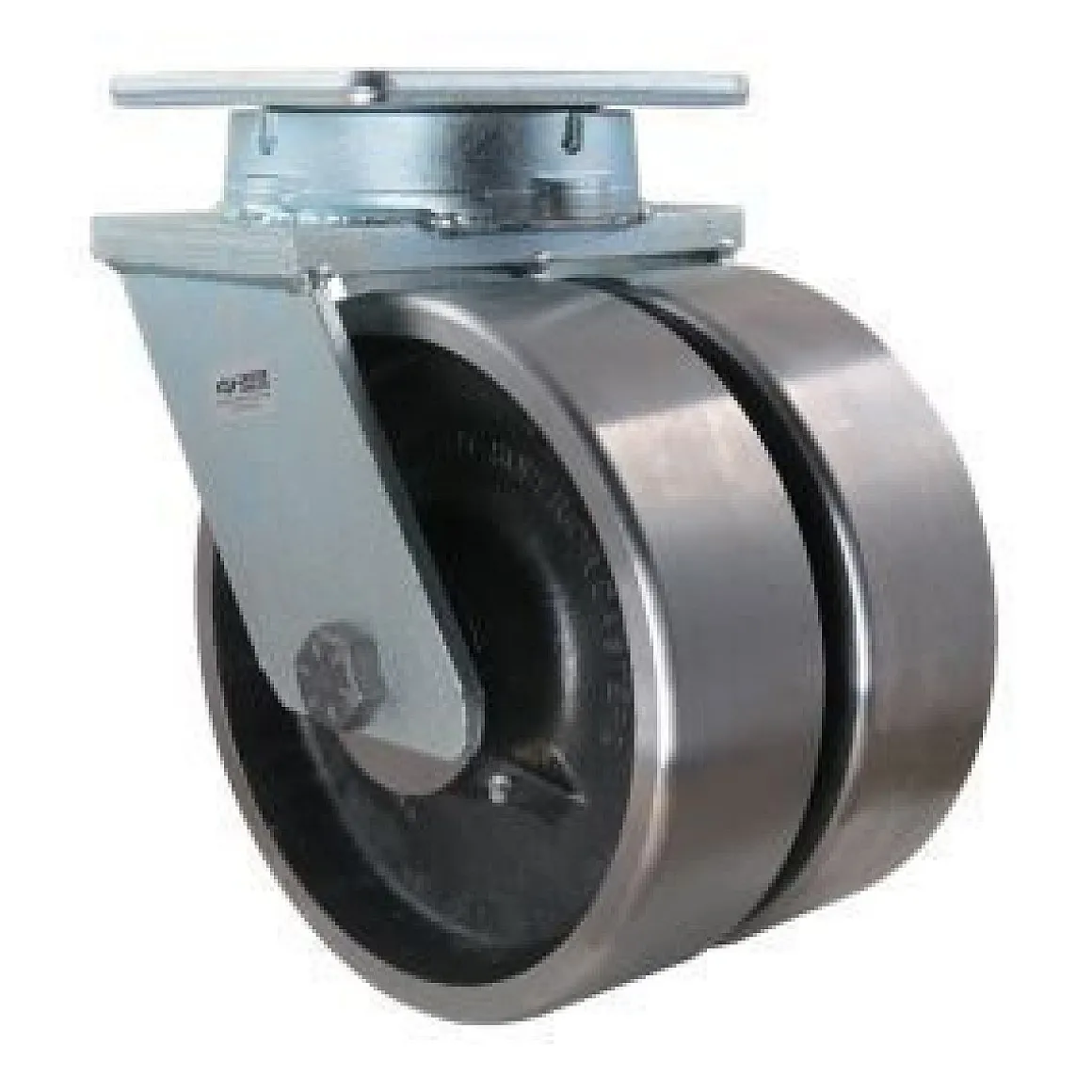 10" Dual-Wheel Forged Steel Kingpinless Swivel Caster