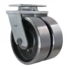 10" Dual-Wheel Forged Steel Kingpinless Swivel Caster