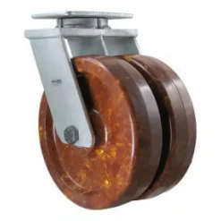 12" Dual-Wheel High-Temp Epoxy Kingpinless Swivel Caster