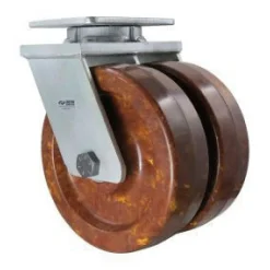 10" Dual-Wheel High-Temp Epoxy Kingpinless Swivel Caster