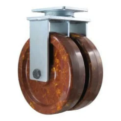 12" Dual-Wheel High-Temp Epoxy Rigid Caster