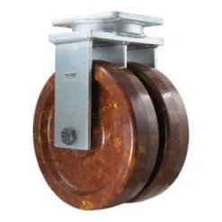 12" Dual-Wheel High-Temp Epoxy Rigid Caster