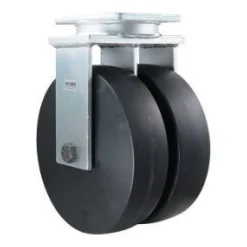 12" Dual-Wheel Nylon Rigid Caster