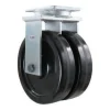 12" Dual-Wheel Phenolic Rigid Caster