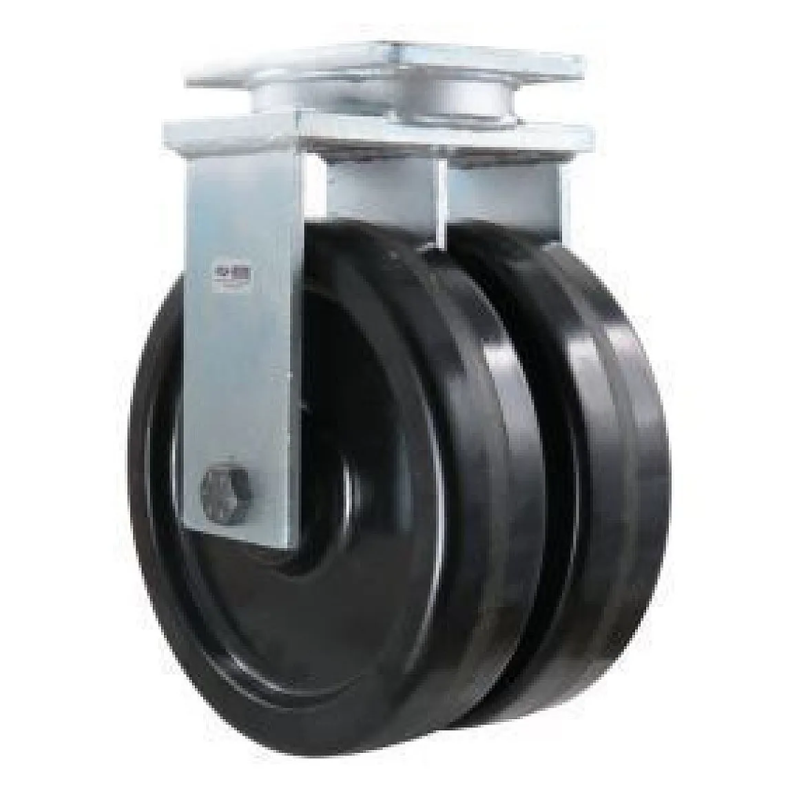 12" Dual-Wheel Phenolic Rigid Caster