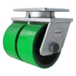 6" Dual-Wheel Polyurethane Kingpinless Swivel Caster