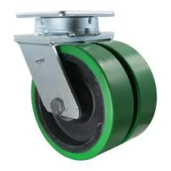 10" Dual-Wheel Polyurethane Kingpinless Swivel Caster
