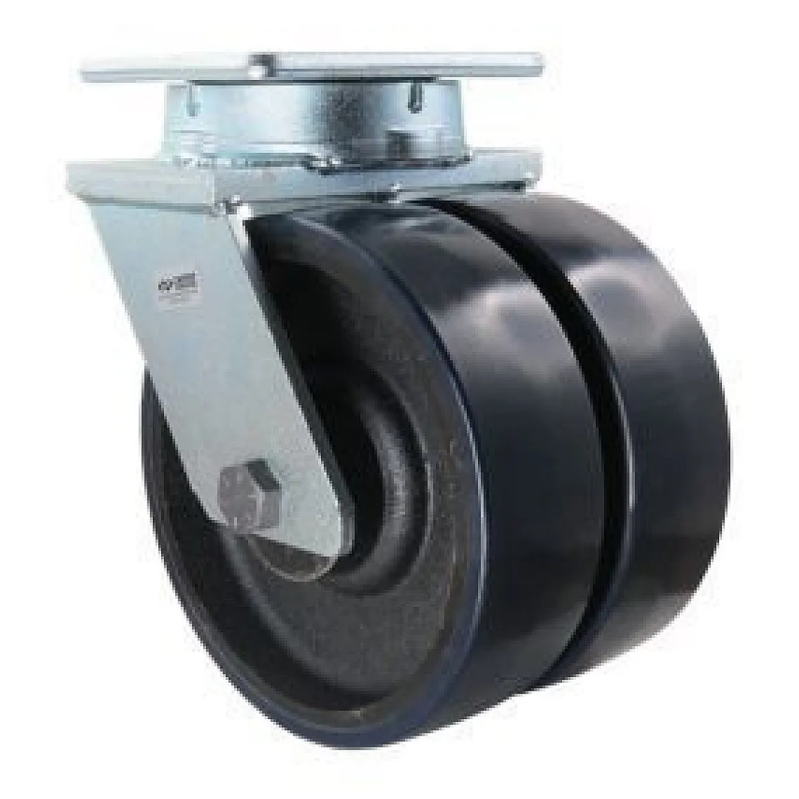 10" Dual-Wheel Polyurethane Kingpinless Swivel Caster
