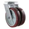 12" Dual-Wheel Polyurethane Kingpinless Swivel Caster