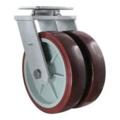 12" Dual-Wheel Polyurethane Kingpinless Swivel Caster