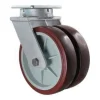12" Dual-Wheel Polyurethane Kingpinless Swivel Caster